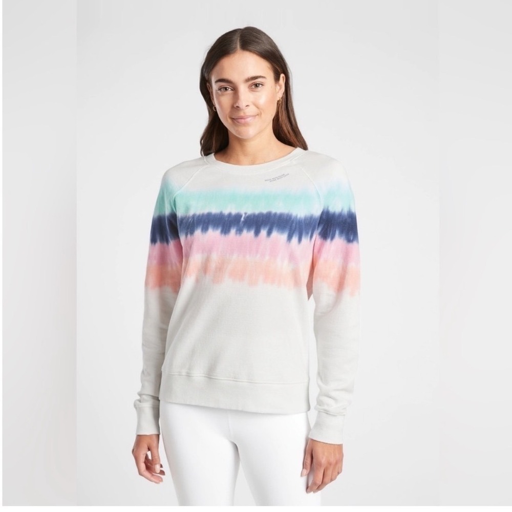 Athleta Pride Mult‎ Rainbow Tie Dye Sweatshirt Move With Pride Love 1X